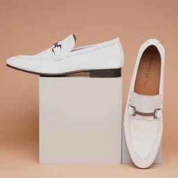 Ruosh Men's White Formal Loafers-image-5
