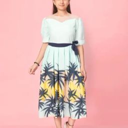 Aarika Kids Multicolor Printed Dress-image-96