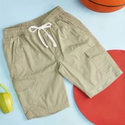Pantaloons Junior Kids Beige Cotton Regular Fit Shorts-picture-0