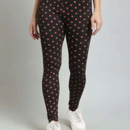 N-Gal Black Printed Sports Leggings-image-90