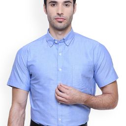 Southbay Men Blue Smart Slim Fit Solid Formal Shirt-image-65