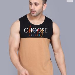 SLOWLORIS Pack Of 2 Printed Combed Cotton Gym Vests VSL26 CMB(CHS BLACKRUST)(JUST WHITE)-image-69
