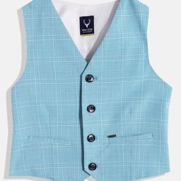 Allen Solly Junior Boys Tartan Checked Waistcoat-picture-37