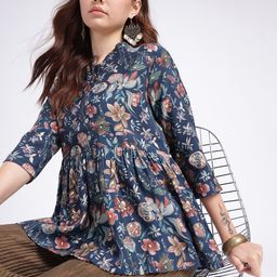 Anouk Rustic Floral Printed Kurti-image-15
