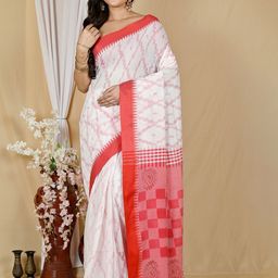 DipDiya Woven Design Pure Cotton Taant Saree-image-69