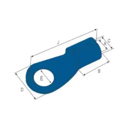 Braco Open Close Soldering Ring Terminal 10-6.5 mm² Copper, OC-75 image 2