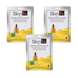 Skin Fx Set of 3 Brightening & Moisturizing Serum Masks-7