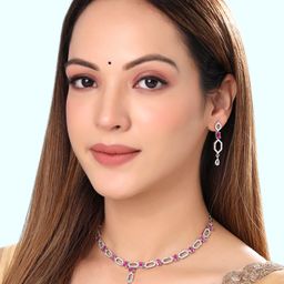 Yellow Chimes Silver-Plated Jewellery Set-58