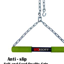 rioff Rioff® Hanging bar Chain Pull Up Bar for Height Increaser and Pull Exercise with Heavy Duty 6FT Green GHRH image 4