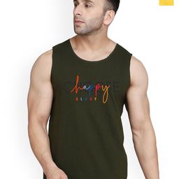 SLOWLORIS Pack Of 2 Printed Gym Vests SL26 COMBO (LOUD YELLOW) (CHS OLIVE)-image-74