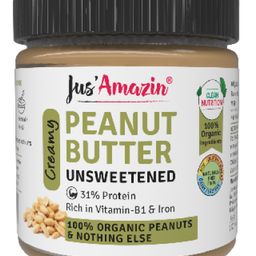 Jus Amazin Creamy Organic Peanut Butter Unsweetened - 200 g-8
