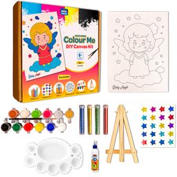 Mini Leaves Colour Me Baby Princess DIY Canvas Art Kit 8 x 6 Inch-15