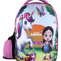 Smily Kiddos - Licensed Chhota Bheem Chutki Junior Backpack 2 - Pink - 16 Inch-56
