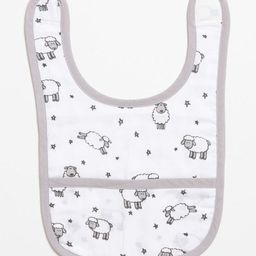 Aariro Organic Cotton Classic Muslin Bib Counting Sheep-picture-28