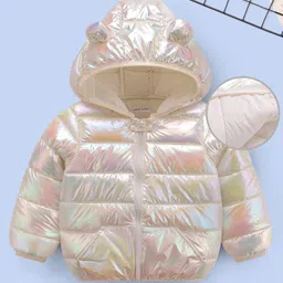 Mark & Mia Full Sleeves Hooded Winter Wear Suits Set with Pocket & Ear Applique - White-picture-10