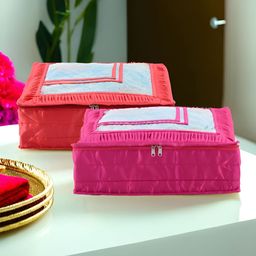 Aura Pink & Red 2 Pieces Reusable Wardrobe Organisers-34