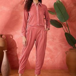 Sangria Shirt Collar Shirt & Trousers Co-Ords-image-52