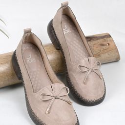 Jove Women PU Loafers-image-45