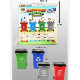 NEGOCIO Garbage Classification Trash Sorting Puzzle Game with Trash Can Cards Interactive Non-Toxic Intelligence Development for Kids Preschool Educational Learning Toys. - COLOR MAY VARY - 100 Cards image 3