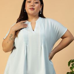 Oxolloxo Women Plus Size Mandarin Collar Top-picture-49