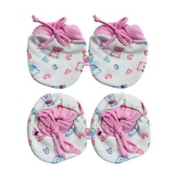 Bigbought Infants Pack Of 3 Printed Mittens & Booties image 3