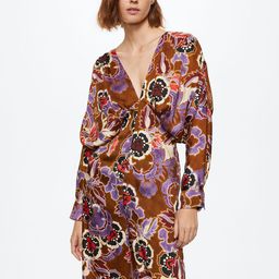 MANGO Brown & Purple Floral Printed Sustainable Basic Jumpsuit-picture-30