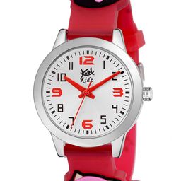 Kool Kidz Unisex Kids Multicoloured Printed Dial & Red Straps Analogue Watch-6