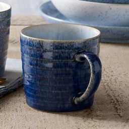 Denby Blue & White Handcrafted Printed Ceramic Glossy Mugs Set of Cups and Mugs-2