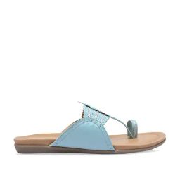 Rocia by Regal Women's Blue Toe Ring Sandals-image-11