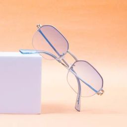 Ted Smith Blue Round UV Protection Unisex Sunglasses-image-35