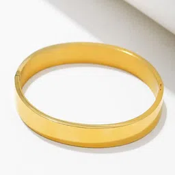 The Roadster Lifestyle Co. Men Stainless Steel Gold-Plated Plain Full Kada Bracelet-image-71
