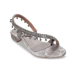 Cheemo Embellished Ethnic Block Sandals-58
