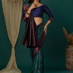 Vastravatika Women Woven Design Floral Kanjeevaram Saree-picture-36