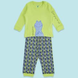 Pantaloons Baby Green & Blue Cotton Printed Full Sleeves T-Shirt Set-image-55