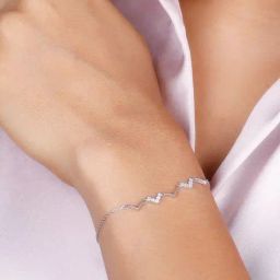 GIVA 92.5 Sterling Silver Meandering Bracelet for Women-image-92