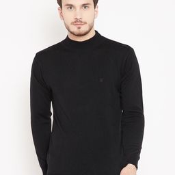 Pierre Carlo Men Black Solid Pullover-image-61