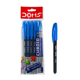 Doms Cuboid 0.6 GL Blue Ball Pen (Pouch of 20 Pcs)-31