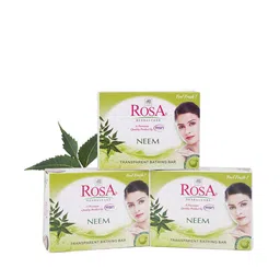 ROSA Herbalcare Set Of 3 Neem & Glycerin Gel Soap - 100g Each-96