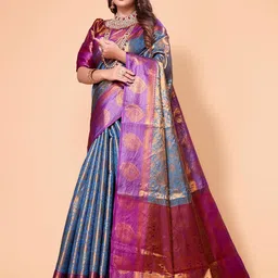 jayant creation Woven Design Zari Banarasi Saree-picture-11