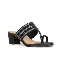 Marie Claire Black Block Heel Sandals-23