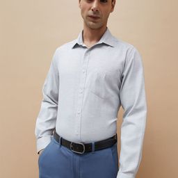 CODE by Lifestyle Men Slim Fit Spread Collar Textured Cotton Casual Shirt-image-80
