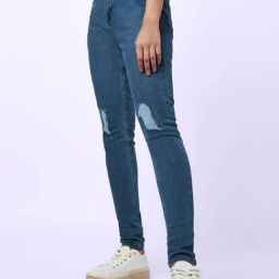 YU by Pantaloons Blue Distressed Mid Rise Jeans-picture-45