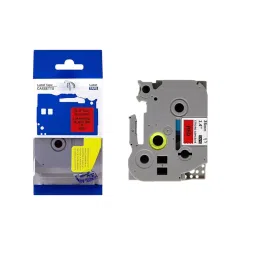 Pacific International Label Tape Cassette 36 mm Paper Laminated Black on Red for TZE 461-38