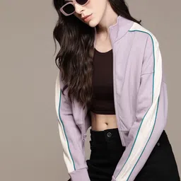 The Roadster Lifestyle Co. Solid Drop-Shoulder Sleeves Fabric Path Detailed Sweatshirt-image-41