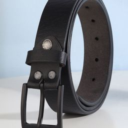 HENEDA Men Textured Leather Belt-image-7