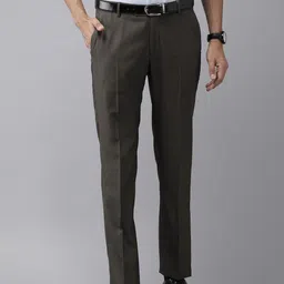 Arrow Men Self Design Textured Mid-Rise Tailored Fit Trousers-picture-29
