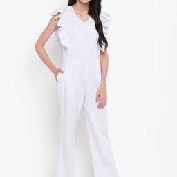 Belle Fille White & Blue Striped Basic Jumpsuit-picture-17