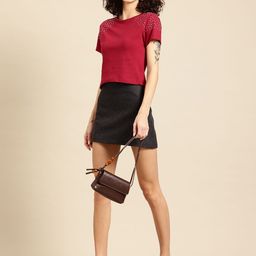 Mast & Harbour Embellished Pure Cotton Top-image-83