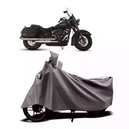 Auto Pearl Two Wheeler Cover with Bag for Harley Davidson Heritage Softail Classic, Silver-image-36