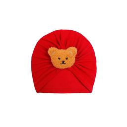 Babymoon Infants Bear Self Design Beanie-26